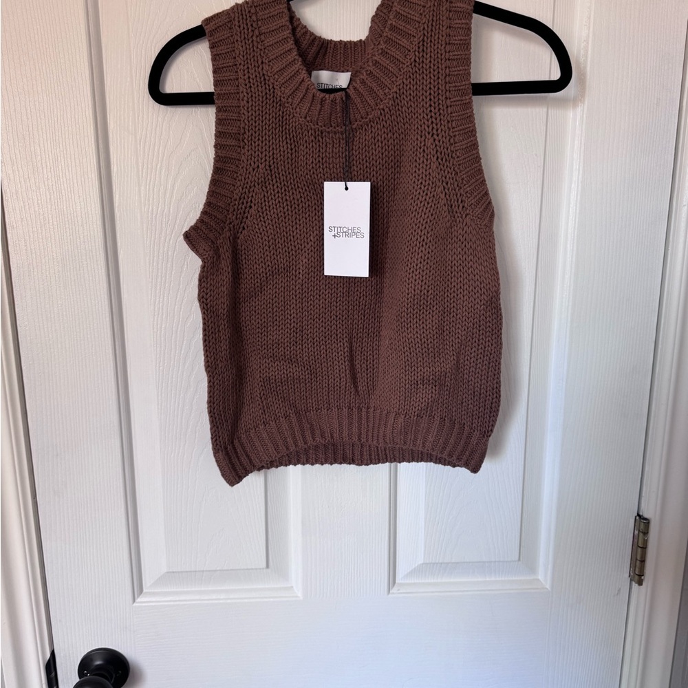 Stitches Mauve Knit Sweater Vest